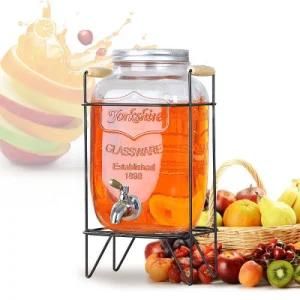 Big Size Clear 4L 5L 8L 1 Gallon 2 Gallon Home Brewing Fermentation Juice Glass Mason Jar Jug with Stainless Steel Faucet