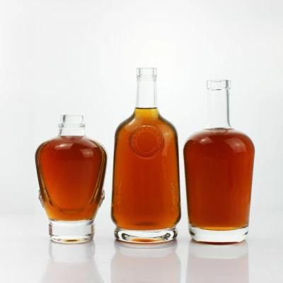 Custom Design Empty Bottle Liquor Bottle Beverage Glass