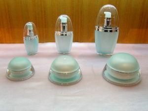 PP Cream Plastic Cosmetic Jars Dark Blue Lining Transparent Case