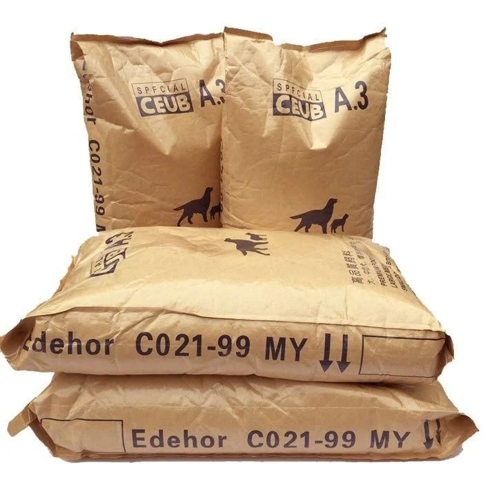 Anti-Oil Cat Litter Bag 20kg Biodegradable Kraft Paper Flat Bottom Good Quality Hot Sale Bag