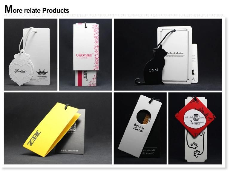 Hot Sale Garment Accessories off-White Gain Paper Custom Hang Tag with Cotton Label
