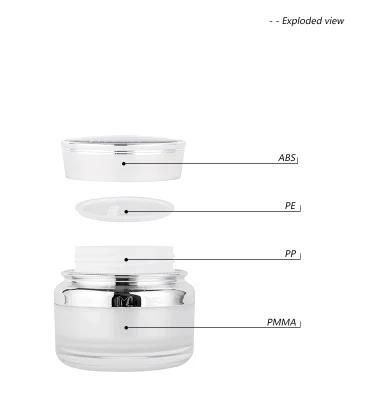 50ml Round Luxury Plastic Cosmetic Cream Jar