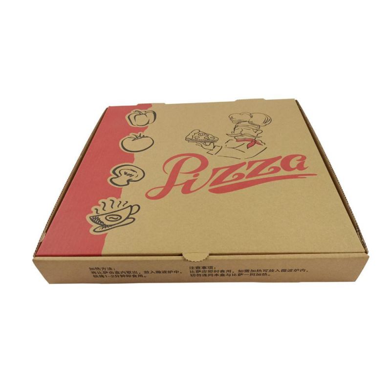 Custom Print Size Logo Paper Pizza Box