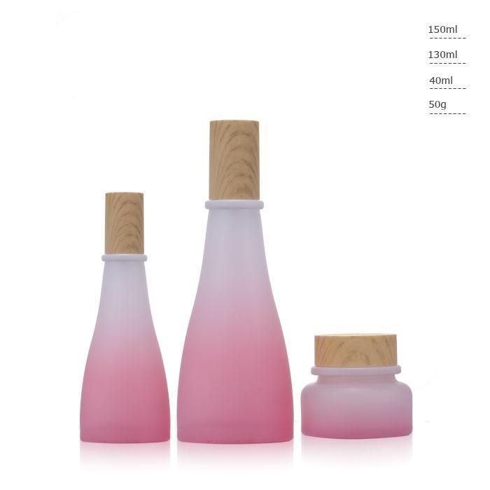 Ll38 Hot Sale Cream Frosted Bottlefor Cosmetic Emprt Cosmetics Cream Glass Bottles and Jars Have Stock