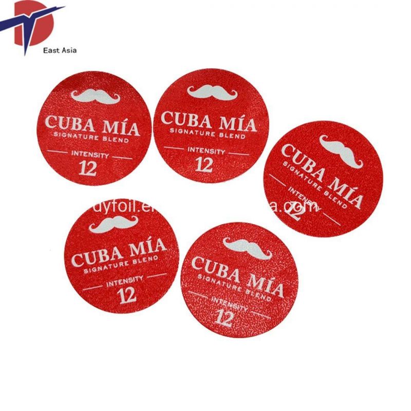 Printed Embossing Aluminum Foil Sealing Lids for Coffee Cups