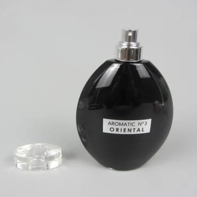 Beautiful Shaped 100ml Glass Perfume Bottle with Clear Lid