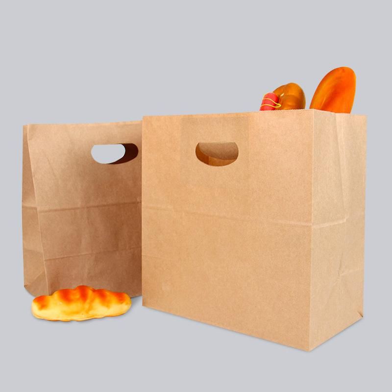 Wholesale Customized Take Away Food Bag Packaging Craft Brown Kraft Paper Extra Large Wide Base Bottom Kraft Paper Bags for Pizza