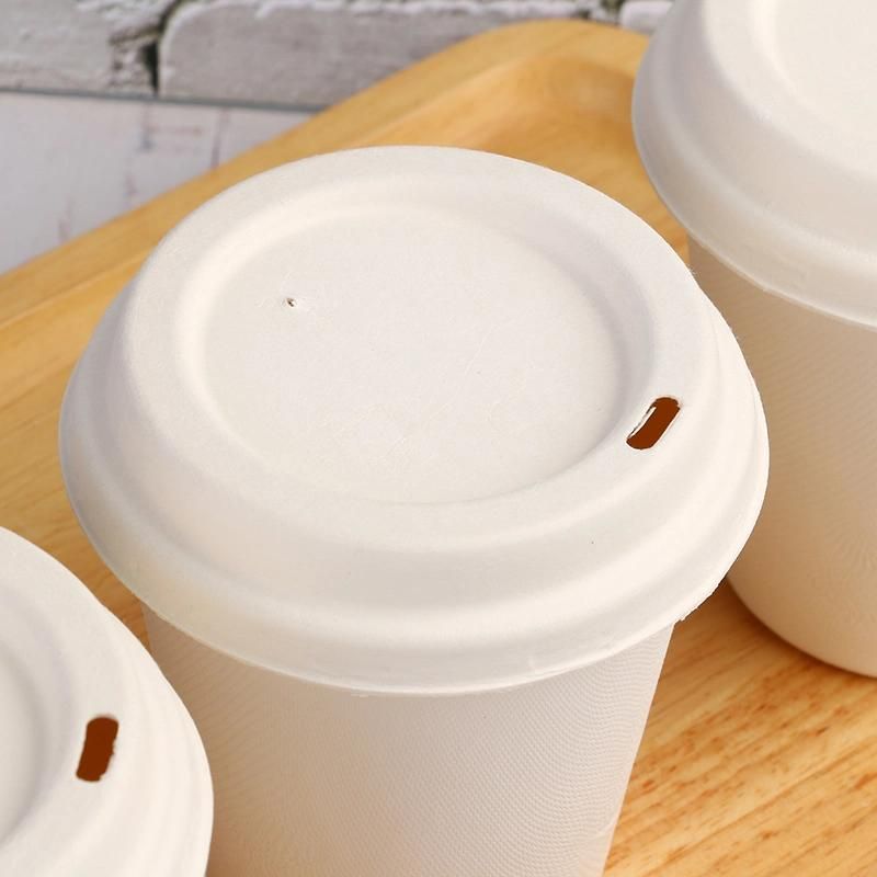5% off Biodegradable/Compostable/Disposable Sugarcane/ Bagasse Coffee Cup with Sugarcane Lid 8/12/16oz
