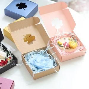 Leather Paper Handmade Soap Packaging Box Open Window Hollow Soap Box Square Paper Box Folding Box