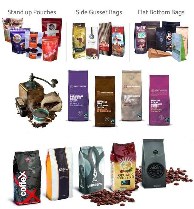 Ziplock/Aluminum Foil Vacuum Kraft Paper Coffee Bag