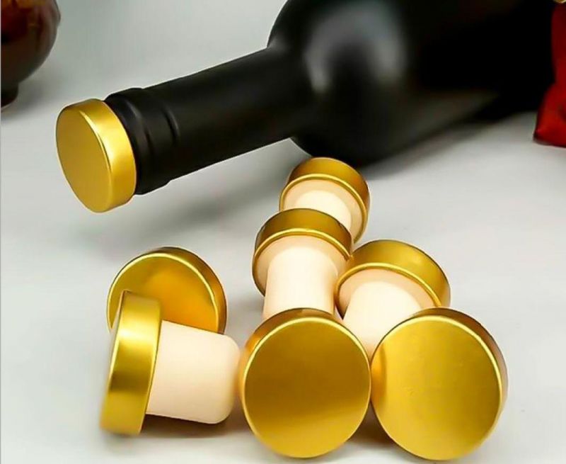 T Type Coated Aluminium Cap Synthetic Wine Bottle Plug Cork Stopper Cap Chock for 750ml