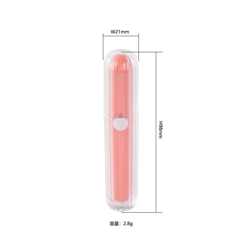 Wholesale Empty Lip Gloss Tubes Packaging PETG Cosmetic Liptint Bottle Pink Lip Gloss Containers Tube