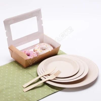 Custom Kraft Paper Fruit Salad Box Salad Dressing Take Away Food Paper Box for Sushi