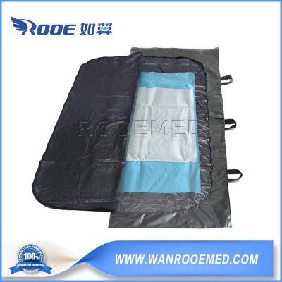 Disposable Leak Proof 4/6 Handles 0.2mm PVC Funeral Dead Body Bag for Child and Adult