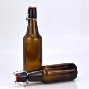 11oz 16oz 25oz 32oz Home Brewing Glass Amber Beer Bottle with Easy Wire Swing Cap for Beverage