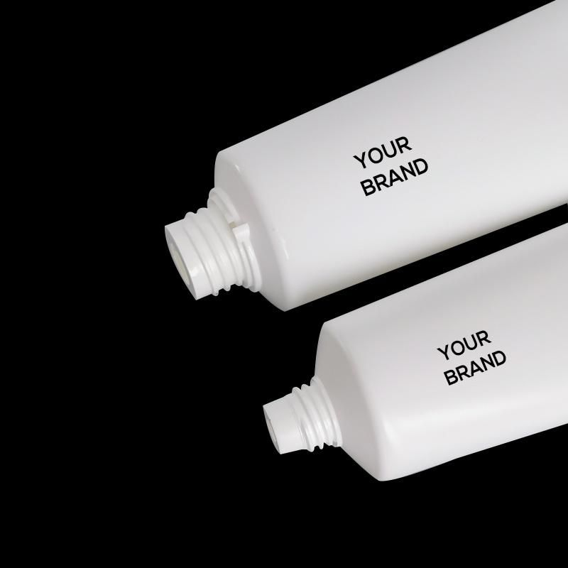 Cosmetic Packaging Empty Cream Lotion Plastic PE Soft Tube with Black PP Screw Cap Hand Cream Tube