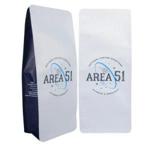 Customized Logo Printed Matte Square Bottom Bags Zipper Ziploc Coffee Packaging Snack Food Plastic Bio-Degradable Bag