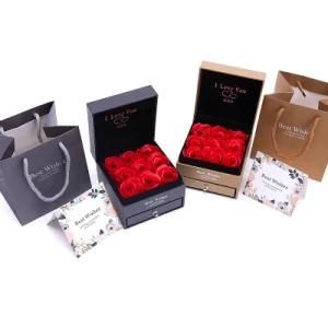 Soap Flower Gift Box Drawer Rose Flower Box Jewelry Packaging Box