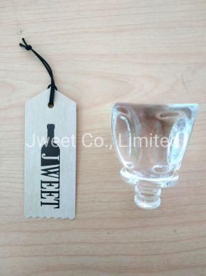 Factory Wholesale Tall Glass Cap Liquor Bottle Stopper