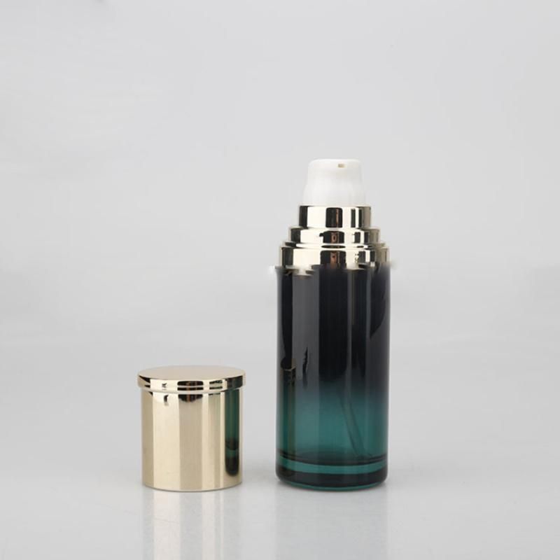 Luxury Clear Gradient Color Cosmetics Bottle Customized Skincare Glass Jars and Bottles Sets