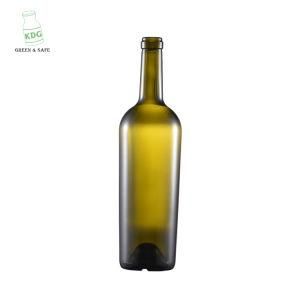 Glass Bottles for Sale Dark Green Wine Glass Bottle Flat Glass Bottle with Lids