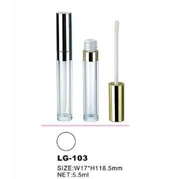 White Lipgloss Tubes Empty Round Shape Lip Gloss Container