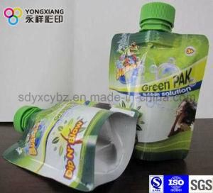 Green Plastic Stand up Pouch with Spout
