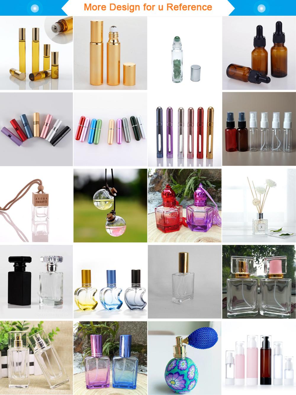 Rhombus Car Hanging Empty Refillable Bottles Auto Perfume Diffuser Bottle Hanging Pendants with Wooden Lid