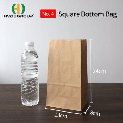 Wholesale Custom Print Food Grade Greaseproof Cookie Burger Kraft Paper Bag with Your Own Logo for Grocery Market