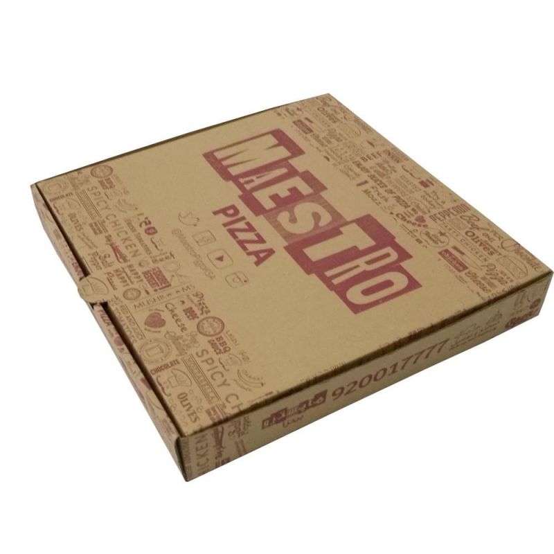 Eco-Friendly Cheap China Suppliers Brown Craft Pizza Box Plain Box