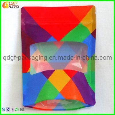 Plastic Food Packaging Bag/Zip-Lock Bag with Clear Window/Food Packing Zipper Pouch