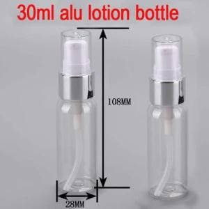 30ml Shiny Silver Alu Personal Skin Care Pump Lotion/Serum Bottle