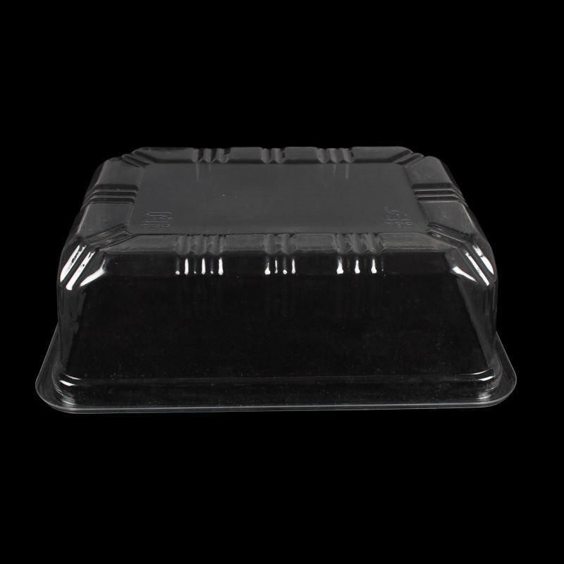 PET rectangular transparency black disposable plastic food trays