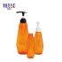 120ml 200ml 500ml Factory Supply Orange Skincare Packaging Pet Plastic Shampoo Bottle
