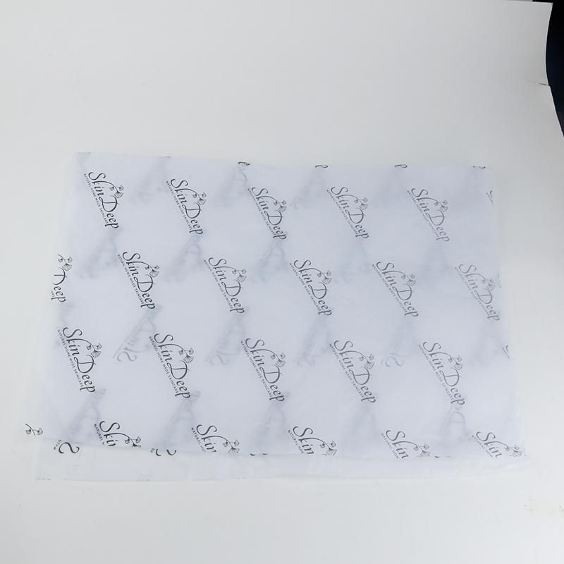 17GSM 20*30inches, White Black Logo Wrapping Tissue Paper