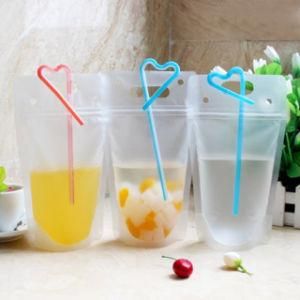 Clear Liquid Stand up Pouch Plastic Zipper Juice Pouch