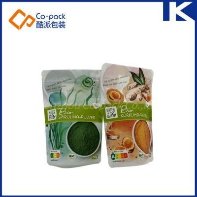 Stand up Aluminum Foil Ziplock Packing Bag with Notch for Food and Snack