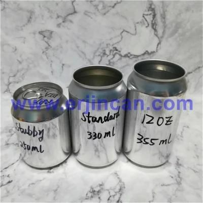 Erjin Aluminum Beverage Can Standard 355ml and Sleek 12oz
