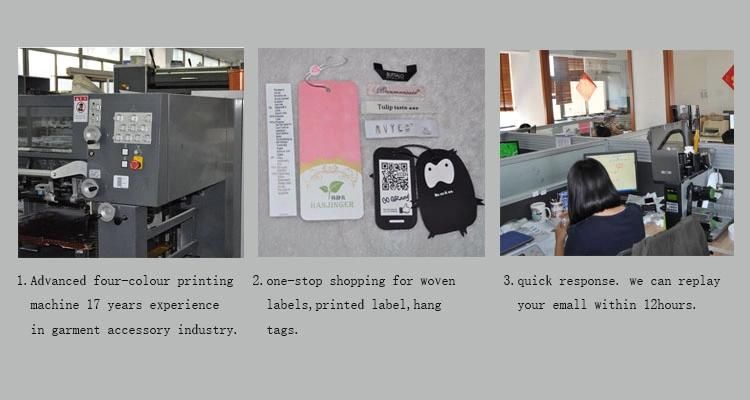 China Factory Custom Clothing Tags and Labels