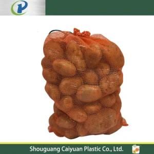 Drawstring Tubular Virgin PP/PE Plastic Mono Leno Net Bag Tubular Vegetable Onion Mesh Bag