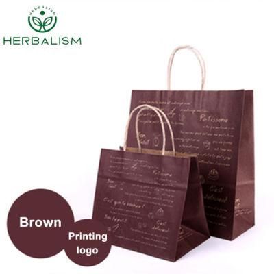 Wholesale Takeout Baking Kraft Portable Paper Packing Bags for Food /Burger/Sushi