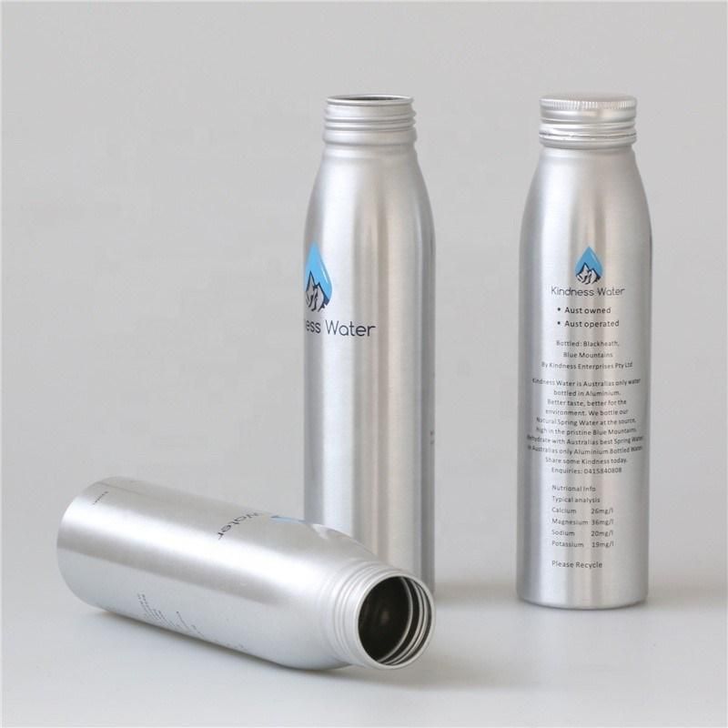 Recyclable Aluminum Mineral Water Bottle Packaging Design 12oz 16oz