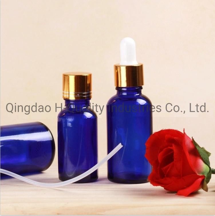 5ml/10ml/15ml/20ml/30ml/50ml/100ml Blue Essential Oil Glass Bottles, with Cap