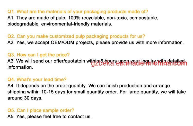Customized Grey White Recycled Paper Pulp Molded Tray Protective Shipping Packaging Glass Bottle Jar Automotive Part Protective