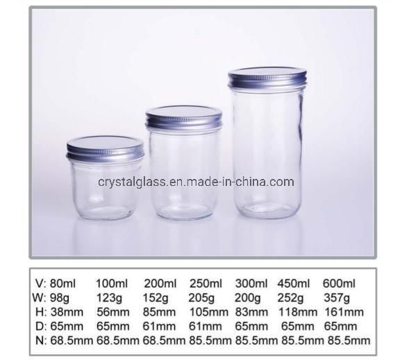 125ml 4oz Wide Mouth Glass Mason Jar for Jam Canning Food Storage Jar