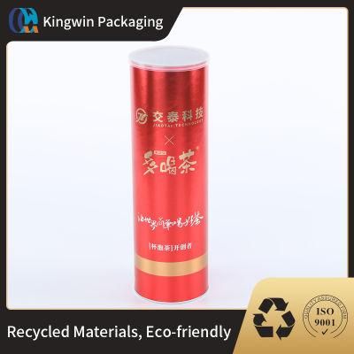 Factory Direct Customized Loose Tea Packaging Airtight Rigid Cardboard Cylinder Bio-Friendly Paper Tube