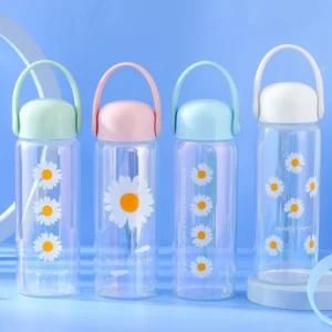 Customized Sizes Water Mason Cups 500ml Portable Glass Beverage Bottles Wholesale