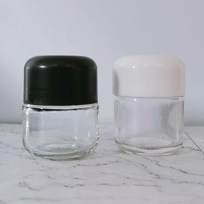 Customized Luxury Face Body Cream Cosmetic Packaging Container 30g 60g Glass Jar with Child Resistant Lids