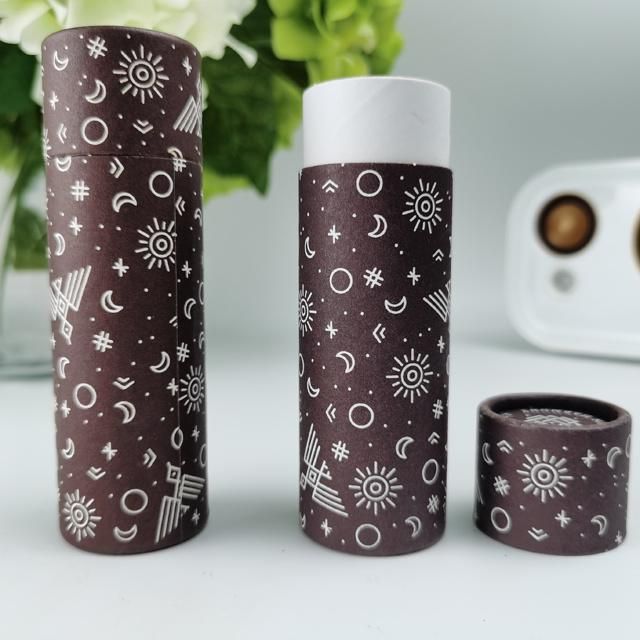 Custom Kraft Paper Hemps Paper Packaging Cylinder Tube