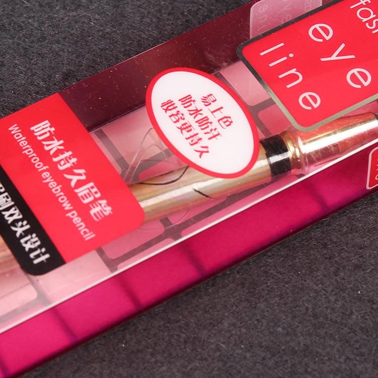 Red PET Fashion Eye Line Printed Foldable Cosmetic Packaging Box